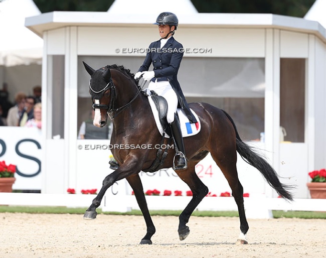 Maxime Collard and Applicat Prazan's Fiadora at the 2025 World Young Horse Championships :: Photo © Astrid Appels