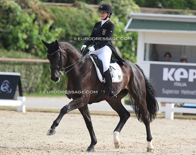 Valentina Pistner and QC Flamboyant at the 2019 European Junior Riders Championships in San Giovanni in Marignano :: Photo © Astrid Appels
