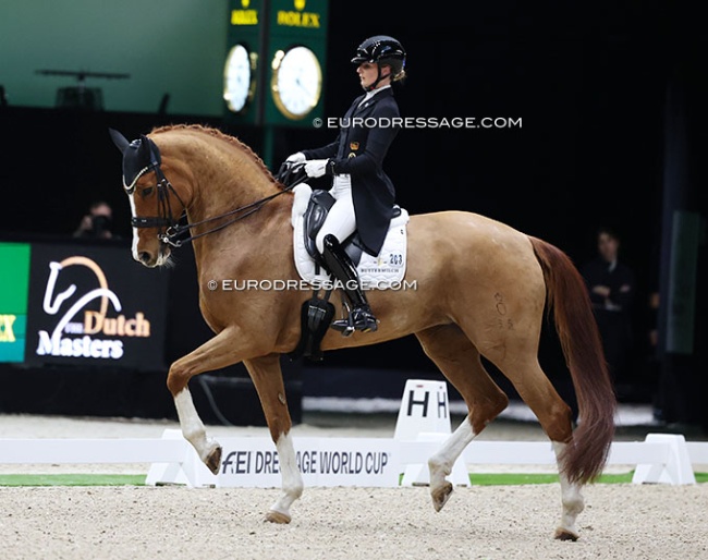 Bianca Nowag and Florine OLD at the 2025 CDI-W 's Hertogenbosch :: Photo © Astrid Appels