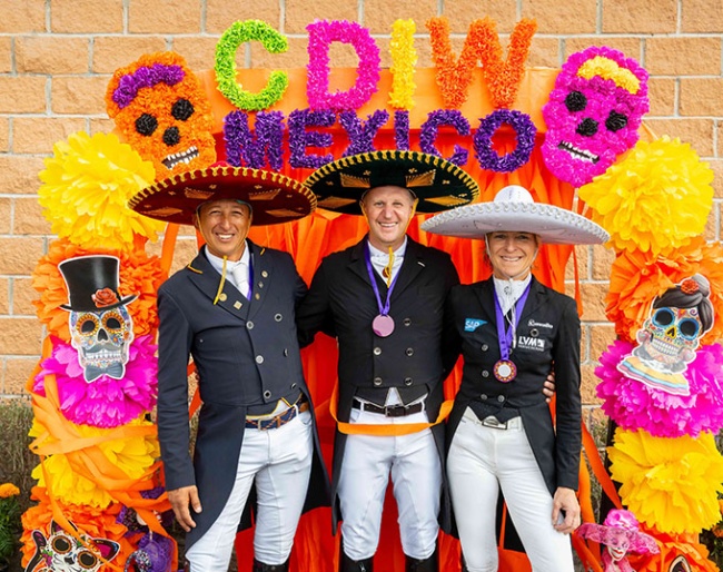 Julio Mondoza, Matthias Rath and Ingrid Klimke at the World Cup Qualifier in Mexico :: Photo © Lukasz Kowalski