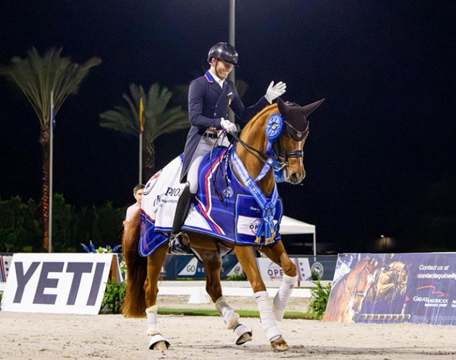 Ben Ebeling and Bellena win the inaugural US Open Final at the CDI Temecula :: Photos © Amy Wallace/US Equestrian