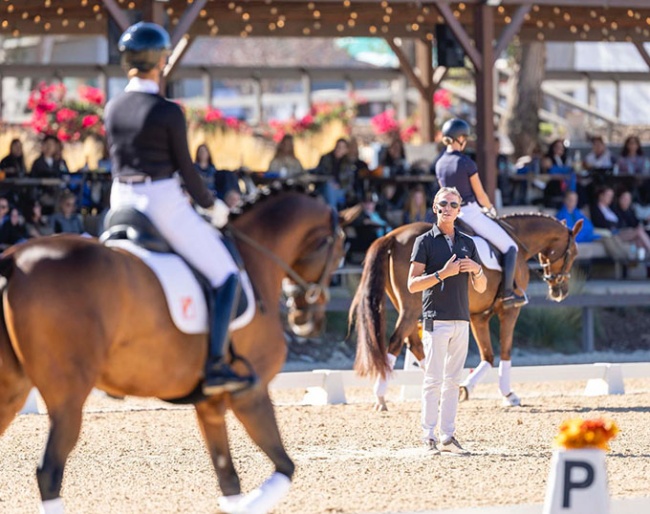 Carl Hester delivered a two-day masterclass presented by Entrigue and sponsored by Lisa Seger Insurance at Galway Downs in California