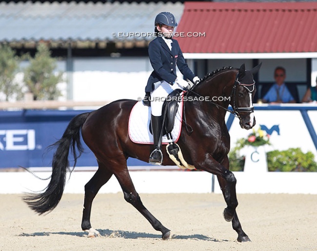 Lilli Ochsenhofer and Sanibel at the inaugural European Children Championships in Vidauban in 2015 :: Photo © Astrid Appels