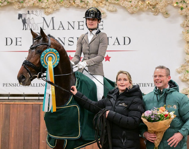 Franka Loos on So Nice at the 2026 VWF Dressage Trophy in Delft :: Photo © Kathleen van Winden Equestrian Photography