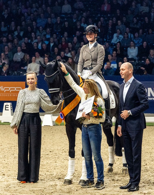 Lara van Nek on All at Once at the Keur presentation during the 2026 KWPN Stallion Licensing