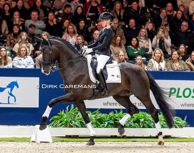 Renate van Uytert-Van Vliet and Extreme U.S. at the 2026 KWPN Stallion Licensing show :: Photos © Dirk Caremans