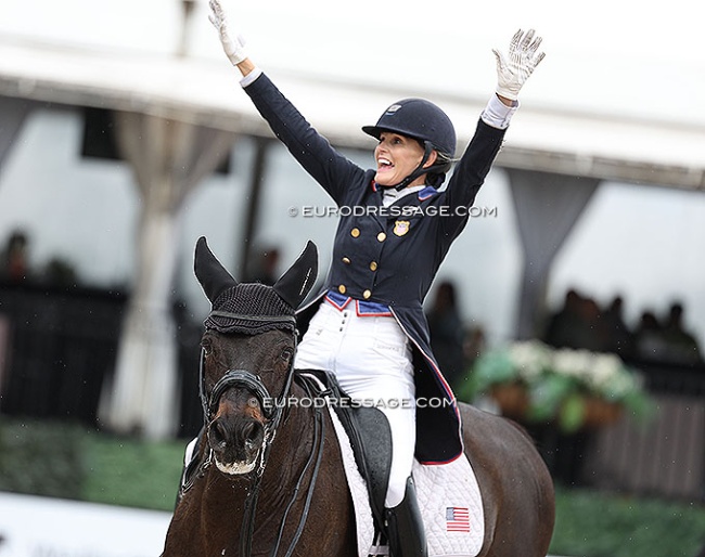 Ashley Holzer and Hawtins San Floriana win the 3* Grand Prix at the 2026 CDI Wellington :: Photo © Astrid Appels