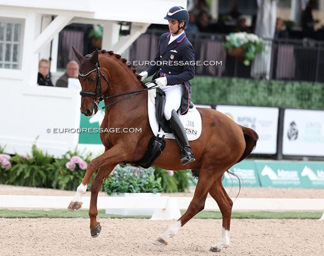 Christian Simonson and Fleau de Baian at the 2026 CDI Wellington :: Photo © Astrid Appels
