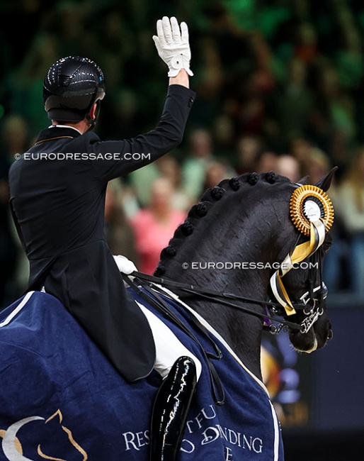 Justin Verboomen and Zonik Plus won the 2026 CDI-W 's Hertogenbosch :: Photo © Astrid Appels