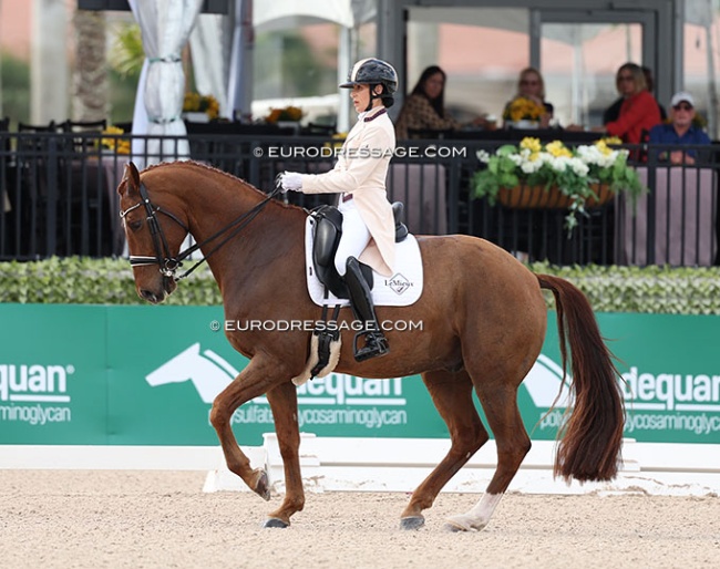 Laine Ashker and Zeppelin at the 2025 CDI-W Palm Beach Derby :: Photo © Astrid Appels