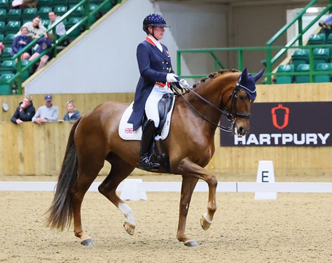 Fiona Bigwood and Donna Bella at the 2026 CDI Hartpury :: Photo © Kevin Sparrow