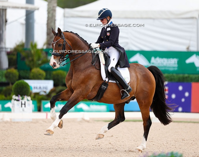 Tina Konyot and Grover at the 2026 Palm Beach Dressage Derby :: Photo © Astrid Appels