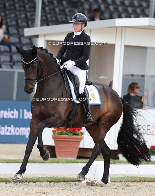 Sofie Lexner and Pantera at the 2025 World Young Horse Championships :: Photo © Astrid Appels