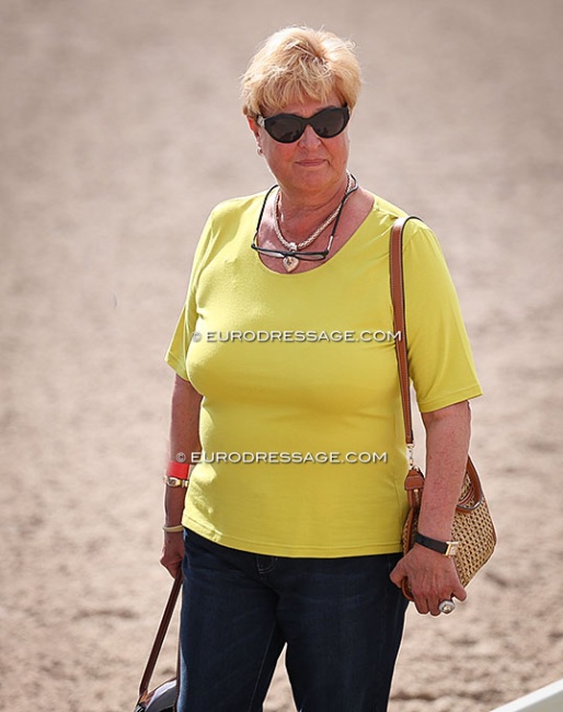 Elisabeth Max-Theurer judging at the 2026 Palm Beach Dressage Derby in Wellington, Florida :: Photo © Astrid Appels