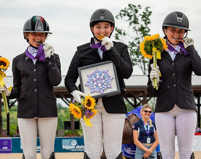 Children individual podium: Morales, Hermann, Gauthier :: Photo © US Equestrian