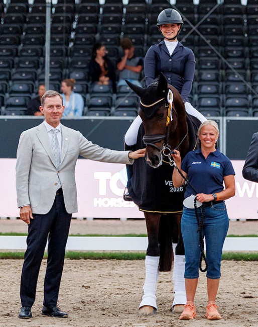 Linnea Holmgren on Buskhagas Sanjay at the 2026 WCYH :: Photo © Lafrentz