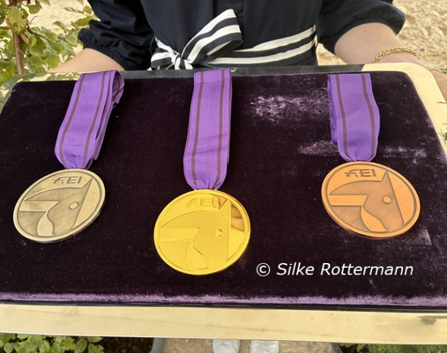 Five sets of medals had been handed out on the last day of para competition in Aachen :: Photo © Silke Rottermann