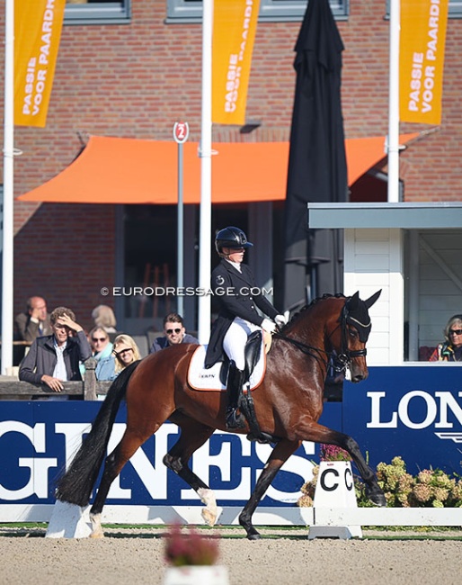 Sofie Lexner and Kavira at the 2022 World Young Horse Championships :: Photo © Astrid Appels