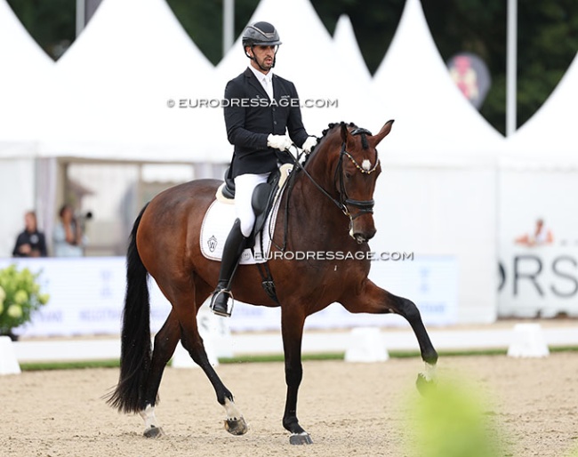 Eric Guardia Martinez and Van Love WS at the 2026 World Young Horse Championships :: Photo © Astrid Appels