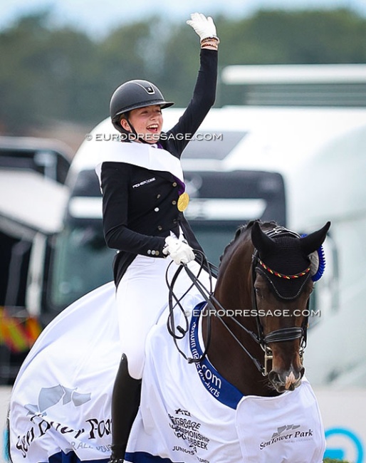 Team Gold at the 2024 European Junior Riders Championships :: Photo © Astrid Appels