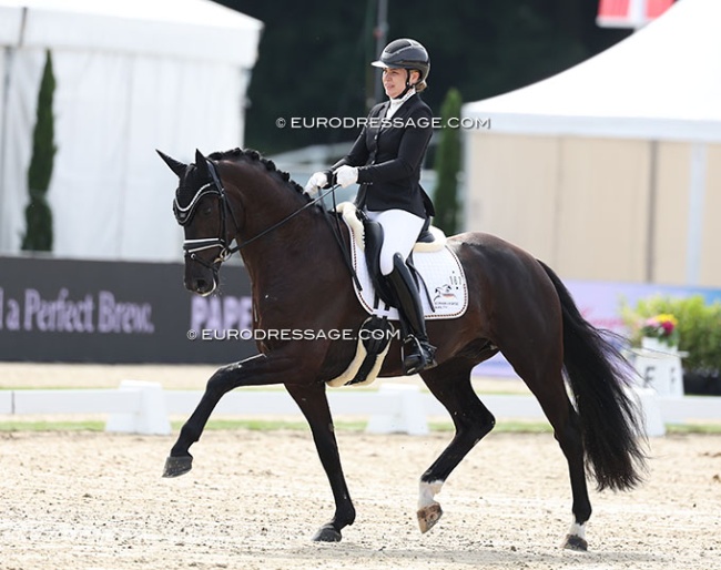 Merita Hagren and Ferdinand de Fontaine at the 2025 World Young Horse Championships :: Photo © Astrid Appels