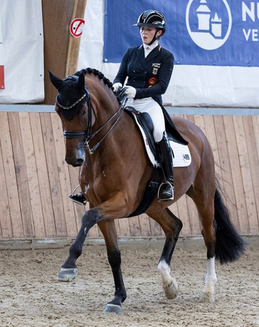 Rose Oatley on Saskia Bauer's Ferdades at the Nurnberg Burgpokal qualifier in Guxhagen :: Photo © Thomas Hellmann