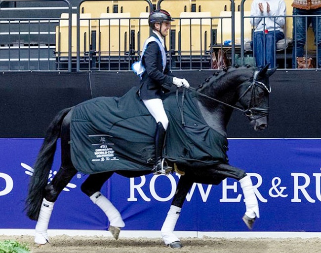 Alexander Yde Helgstrand and Furious at the 2026 Danish Young Horse Championships