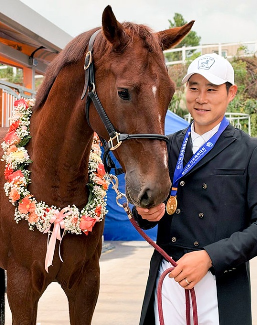 Hwang Young-Sik and Destino win the 2026 Korean Dressage Championships in Jeju :: Photo © private