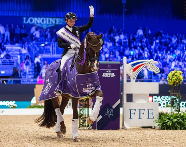 Isabell Werth and Viva Gold win the 2026 CDI-W Lyon Kur to Music :: Photo © Lukasz Kowalski