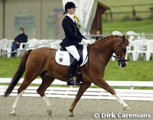 Annika Fiege and Konrad at the 2002 European Pony Championships :: Photo © Dirk Caremans