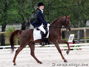 Eline Hubrecht on Van den Hout's Roccy at the 2005 CDI Saumur :: Photo (c) Astrid Appels