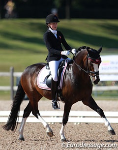 Sara van Deurs Petersen and Farbenfroh at the 2015 European Pony Championships :: Photo © Astrid Appels