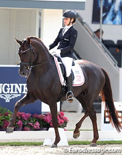Selina Solberg Vittinghus and Botticelli at the 2017 World Young Horse Championships :: Photo © Astrid Appels