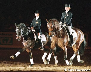 Delphine Meiresonne on Noble Casper, Marlies van Baalen on Habibi :: Photo © Dirk Caremans